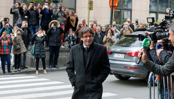 Carles Puigdemont, el destituido presidente de Cataluña, se entregó a la justicia de Bélgica. (AFP).