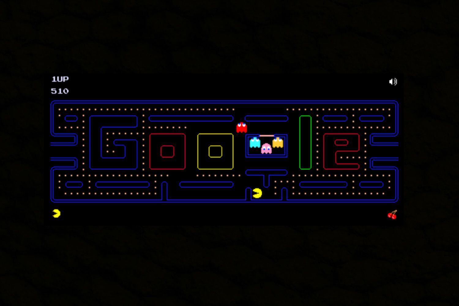 The Google Doodle that commemorates the 35th anniversary of Pac-Man is one of the most emblematic of the company.  (Photo: Google)