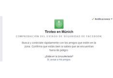 Facebook activa "safety check" tras el tiroteo en Munich, Alemania