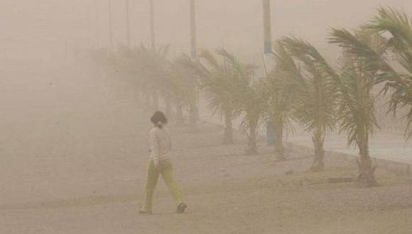 Los vientos generarán el levantamiento de polvo y arena en toda la costa, en especial en Ica. (Foto: Referencial)