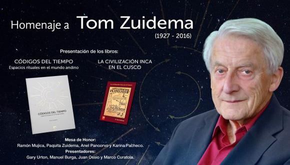 Hoy presentan dos libros del fallecido antropólogo Tom Zuidema