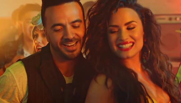 Luis Fonsi y Demi Lovato en video de "Échame la culpa". (Foto: Captura de pantalla/ YouTube)