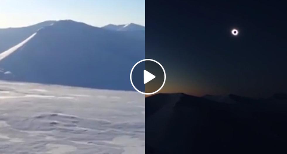 YouTube nos trae el video más hermoso que podremos ver y es que este chico, de casualidad, captó el más increíble eclipse solar mientras hacía snowboard. (Foto: captura)