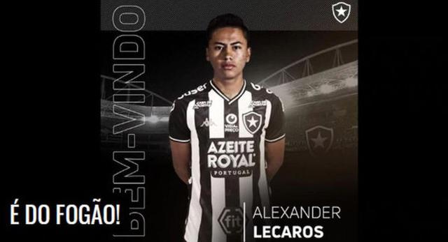 El extremo Alexander Lecaros de 20 años, pasó de Real Garcilaso a Botafogo del Brasileirao. (Foto: Twitter)