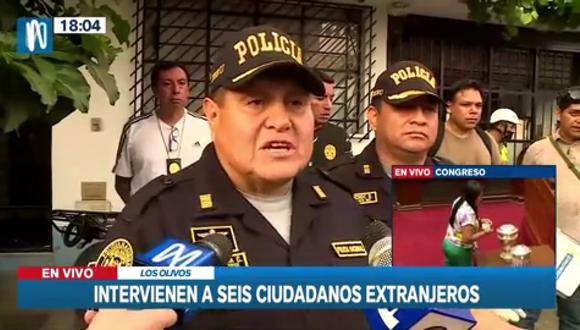 Intervienen a seis ciudadanos extranjeros en Los Olivos. (Foto: Canal N)
