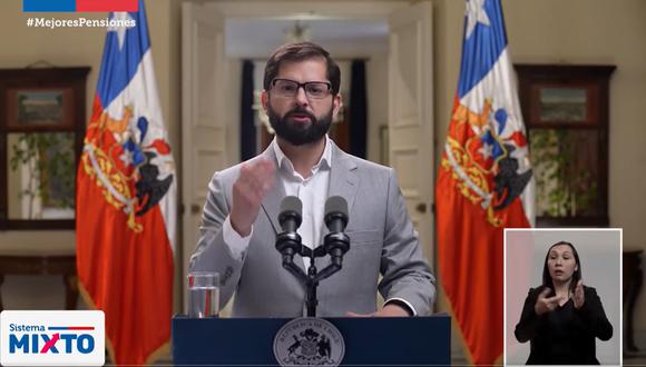 Gabriel Boric anunció una reforma del sistema de pensiones en Chile que pondrá fin a las AFP. (Captura de video).