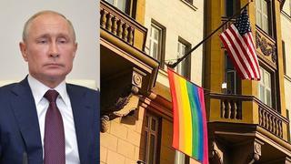 Putin se burla de la bandera LGTB colgada en la embajada de EE.UU.