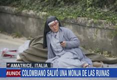 Un "ángel colombiano" salvó a esta monja del terremoto en Italia
