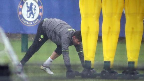 Diego Costa entrenó por su propia cuenta con el Chelsea