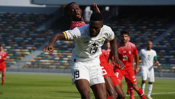 Selección de Ghana utilizó su camiseta habitual en el amistoso ante Suiza. (Foto: GFA Comunications)