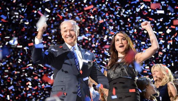 El presidente electo de Estados Unidos, Joe Biden, junto a su hija Ashley. (EFE/Shawn Thew/Archivo).