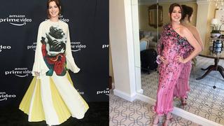 Anne Hathaway presume su embarazo con estos looks | FOTOS