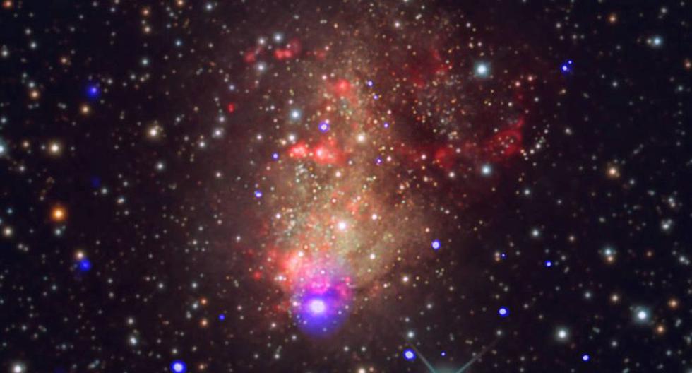 Un estallido de estrellas con la perspectiva de las ondas gravitacionales. (Foto: X-ray: NASA/CXC/UMass Lowell/S. Laycock et al.; Optical: Bill Snyder Astrophotography)