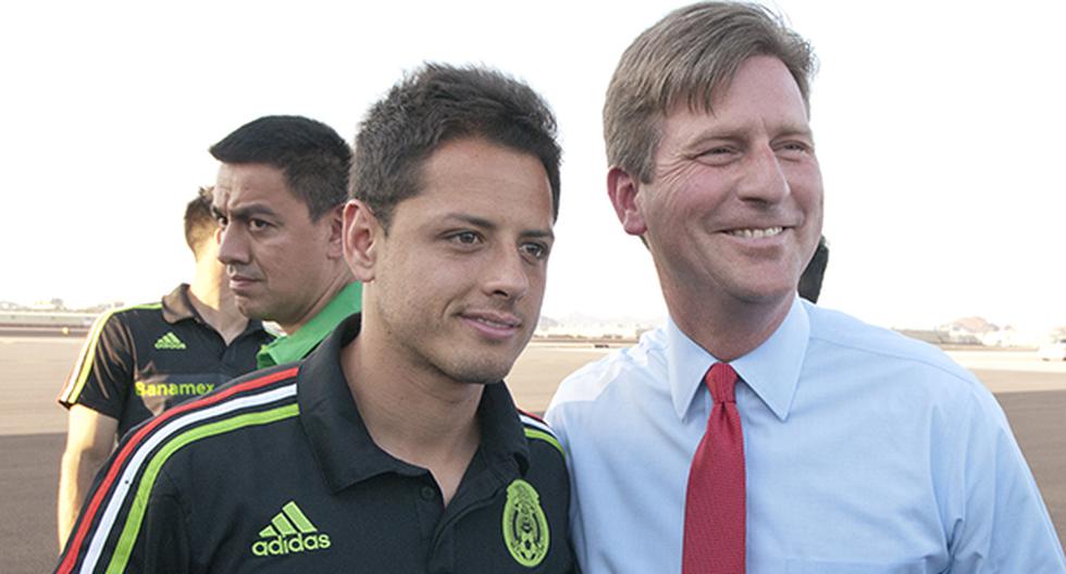 México arribó ante el fuerte calor de Arizona. Los aztecas fueron recibidos por el alcalde de Phoenix por su participación en la Copa América Centenario. (Foto: EFE)
