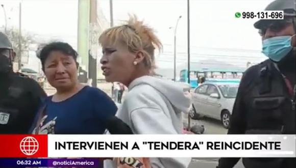 Intervienen a 'tendera' reincidente en Los Olivos. (Foto: América Noticias)