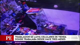 Chorrillos: trabajador roba celulares de local dónde trabajaba 