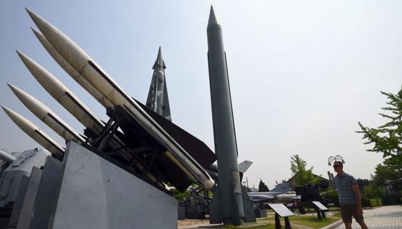 Este es el misil escudo Hwasong-6, que fue usado este fin de semana por Corea del Norte y que cayó en el mar de Japón. (Foto: AFP)