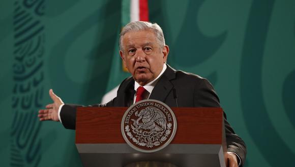 El presidente de México, Andrés Manuel López Obrador, participa en una rueda de prensa matutina hoy, en el Palacio Nacional de Ciudad de México. (Foto: EFE)