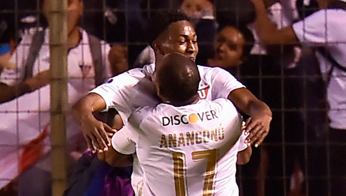 Anderson Julio marcó el gol del título para LDU Quito ante Emelec por la Serie A de Ecuador.(Foto: EFE)