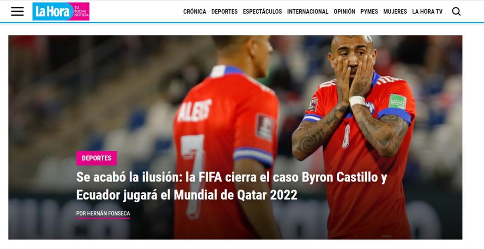 Fifa Emite Resolución Por Caso Byron Castillo Y Ecuador La Reacción De La Prensa En Chile Y