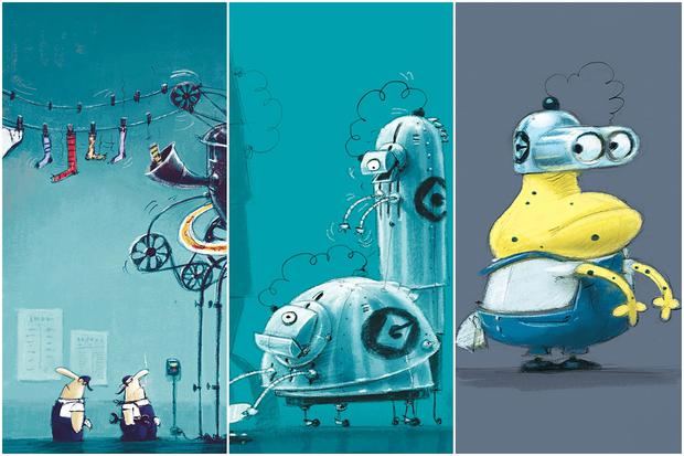 Preliminary versions of the 'minions' by designer Eric Guillon.  (Source: Illumination/Eric Guillon)