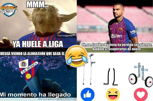 Facebook | Barcelona vs. Huesca: mira los crueles memes del empate con Boateng como víctima.