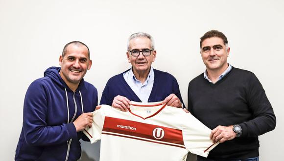 Adinolfi, Pérez y Dabiel Curbelo, el comando técnico que tenía la U. Edgardo quedará al mando. (Foto: Universitario)