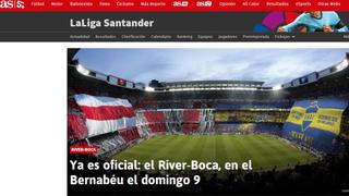 River vs Boca: así informaron en España sobre elección del Bernabéu para la final de la Copa Libertadores