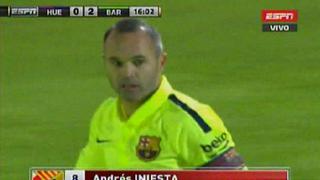 Barcelona vs. Huesca: Andrés Iniesta anotó golazo en su regreso
