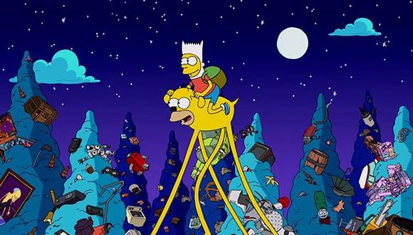 "Los Simpson" rinden homenaje a "Hora de aventura" [VIDEO]