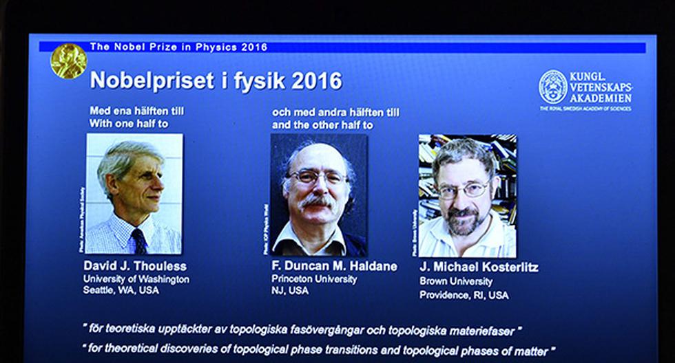 Nobel de Física para investigaciones sobre los estados de la materia. (Foto: EFE)
