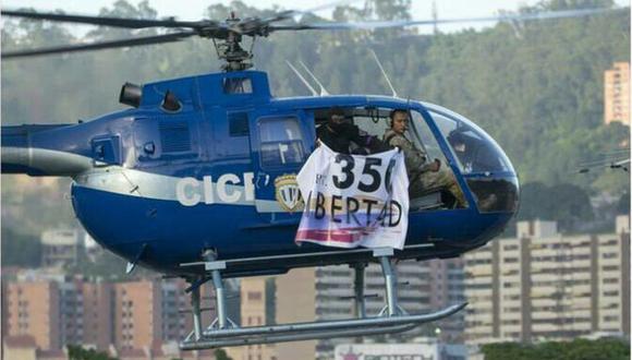 El helicóptero sobrevoló la sede del Tribunal Supremo de Justicia de Venezuela.