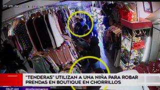 Chorrillos: 'tenderas' usan a niña para robar 40 pantalones en tienda de ropa
