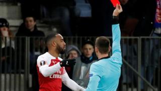 Arsenal vs. Bate Borisov: el tremendo codazo de Lacazette que le costó la expulsión en Europa League | VIDEO