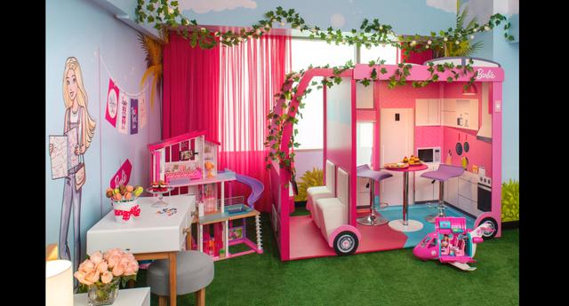 El Barbie Room de Marriott, cuenta además con una zona de juegos para sus pequeñas huéspedes, repleto de juguetes como la casa de la Barbie, el avión, la camioneta, y hasta una pequeña área de escritorio. (Foto: JW Marriott)
