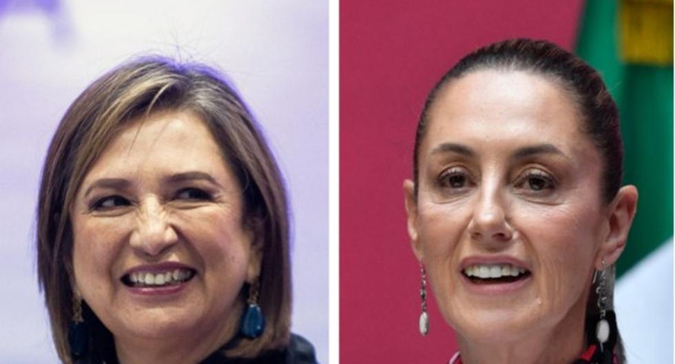 Xóchitl Gálvez (izq) y Claudia Sheinbaum competirán por la Presidencia de México. (AFP).