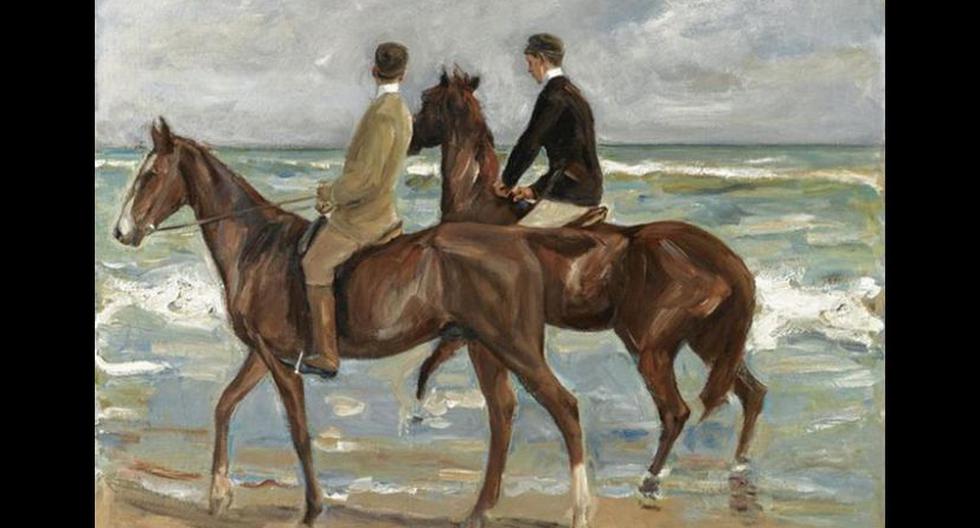 'Dos caballos en la playa', de Max Liebermann. (Imagen: Cortesía)