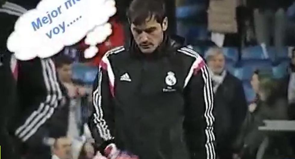 Real Madrid: Iker Casillas no la pasa bien. (Foto: Captura)