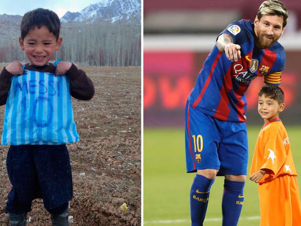 El niño afgano que se hizo una camiseta de Lionel Messi con una bolsa de  plástico al fin conoce a su héroe - BBC News Mundo