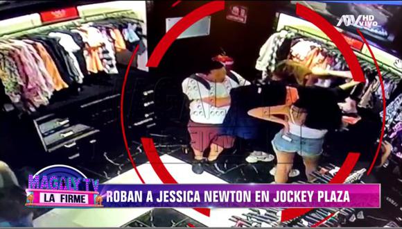 Roban a Jessica Newton en conocido centro comercial. (Captura de pantalla)