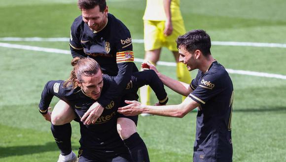 Lionel Messi y la plantilla de Barcelona celebraron durante su reunión privada. (Foto: AFP)