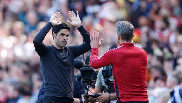 Mikel Arteta, DT del Arsenal, se beneficia con el arribo de Haaland a Manchester City. (Foto: Reuters)