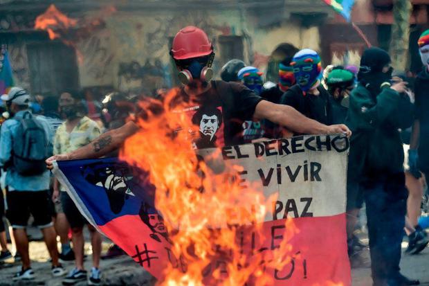 La protesta social marcó el segundo mandato de Piñera. (GETTY IMAGES).