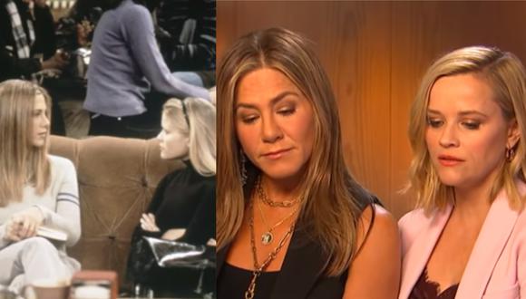 Jennifer Aniston recreo una de las escenas de “Rachel” con su hermana “Jill”, interpretada por Reese Wintherspoon.  (Foto: Captura video)