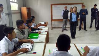 Piura: Ministra de Educación inaugura aulas temporales en refugio de Cura Mori