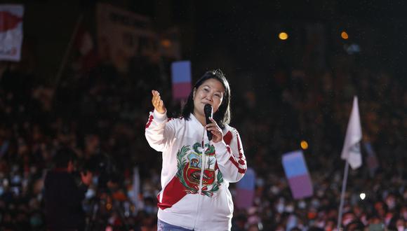 Keiko Fujimori, lideresa de Fuerza Popular, en una imagen de archivo cuando era candidata presidencial en las elecciones generales de 2021 | Foto: Hugo Pérez / @photo.gec