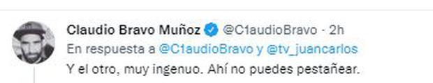 Claudio Bravo's post on Twitter.