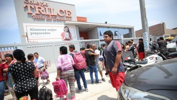 En marzo pasado, un menor que realizó disparos en el colegio Trilce de Villa El Salvador. El incidente causó la muerte de un adolescente de 16 años y otro quedó herido.  (Foto: Giancarlo Ávila)