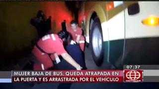 Surco: fue arrastrada por bus tras quedar atrapada en puerta