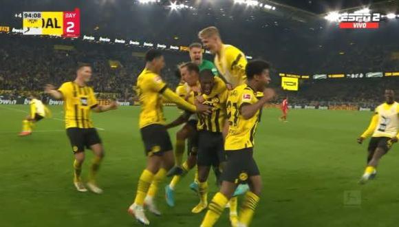 Gol de Anthony Modeste para el 2-2 en Bayern Múnich vs. Dortmund. (Captura: ESPN)